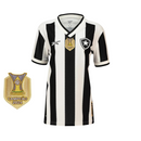 Camisa Feminina Botafogo I 2024/25 - Branco e Preto