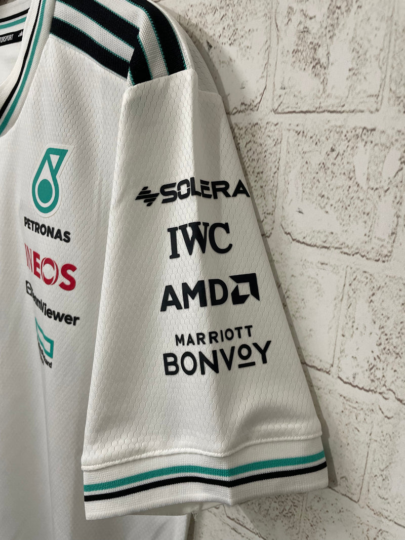 Camisa Mercedes 2025 Team Set Up T-Shirt - Branco