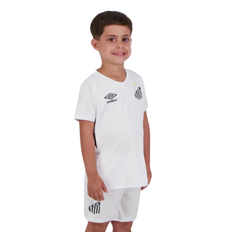 Conjunto Infantil Santos I 2024/25 Torcedor - Branco