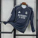 Camisa Real Madrid Away 25/26 Manga Longa - Preta