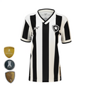 Camisa Feminina Botafogo I 2024/25 - Branco e Preto