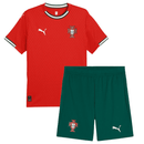 Conjunto Infantil Portugal Home 2025/26 - Vermelho e Verde