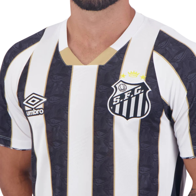 Camisa Santos II 2024/25 Torcedor Masculina - Preto e Branco