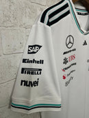 Camisa Mercedes 2025 Team Set Up T-Shirt - Branco