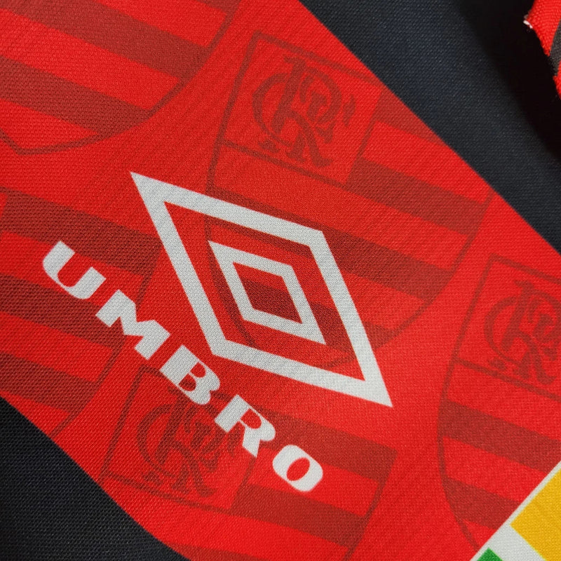 Camisa Flamengo Home 1995 Retrô - Vermelha e Preta