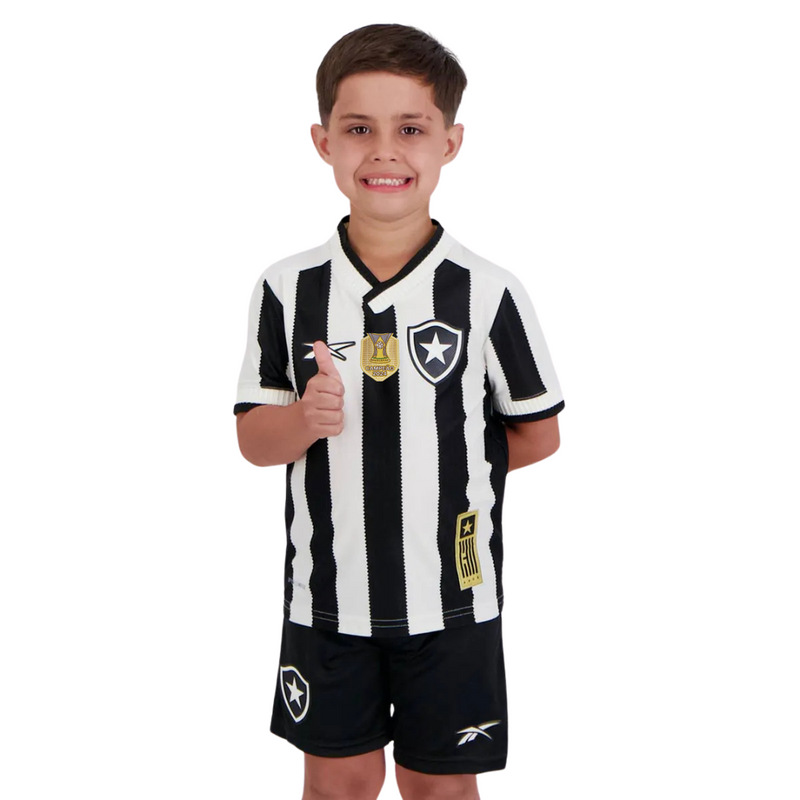 Conjunto Infantil Botafogo I 2024/25 - Branco e Preto
