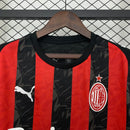 Camisa Milan Home 25/26 - Preta e Vermelha