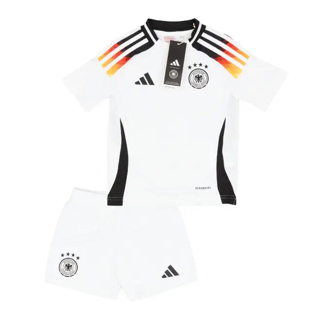 Conjunto Infantil Alemanha I 24/25 - Branco e Preto