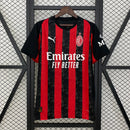 Camisa Milan Home 25/26 - Preta e Vermelha