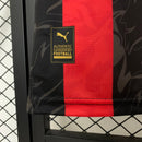 Camisa Milan Home 25/26 - Preta e Vermelha