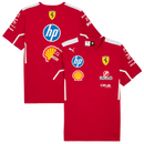 Camisa Ferrari 2025 Team Set Up T-Shirt - Vermelha