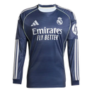 Camisa Real Madrid Away 25/26 Manga Longa - Preta