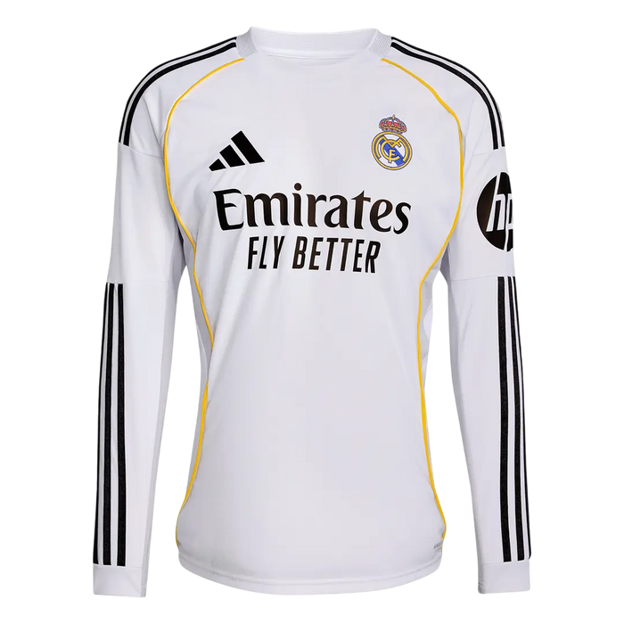 Camisa Real Madrid Home 25/26 Manga Longa - Branca